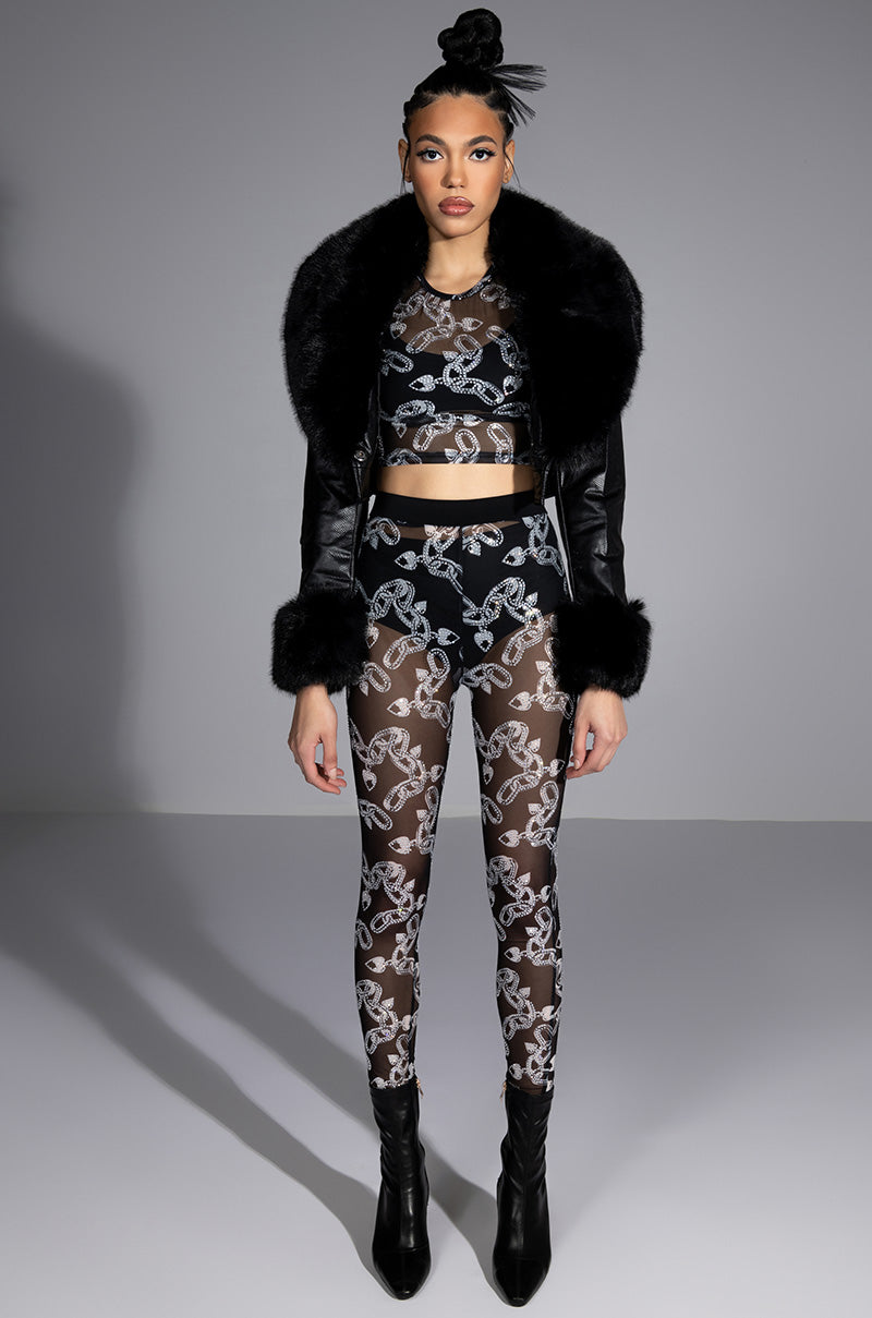 Detail View Love On Lockdown Mesh Top