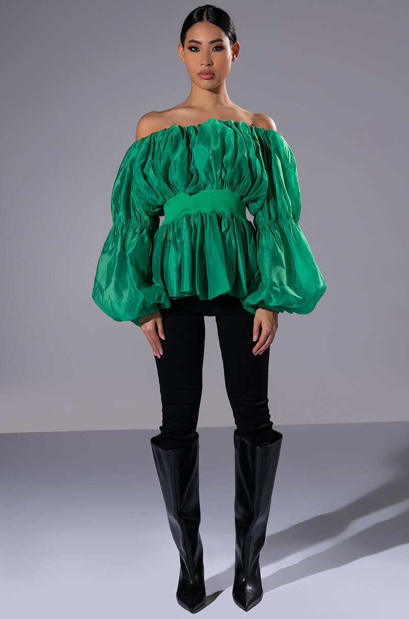 Side View Love Sprung Off The Shoulder Blouse