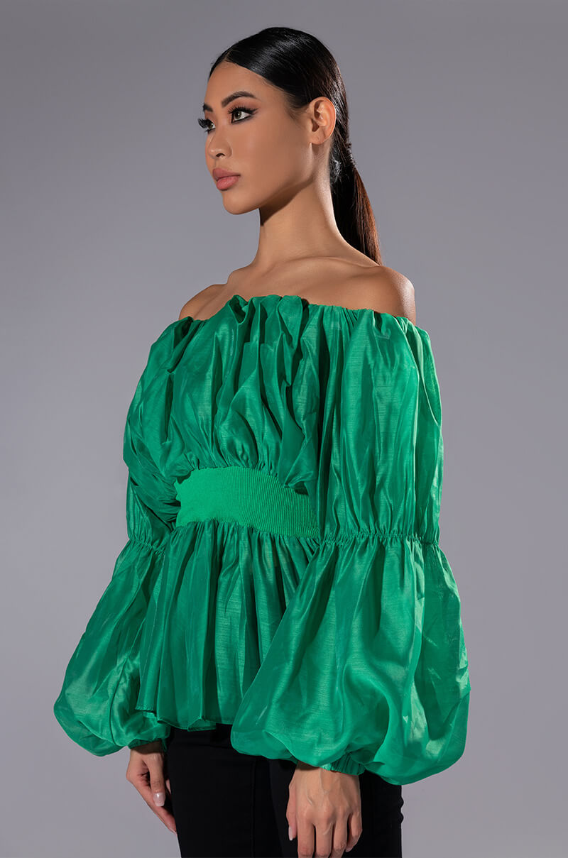 Back View Love Sprung Off The Shoulder Blouse