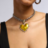 Front View Love You Pendant Necklace