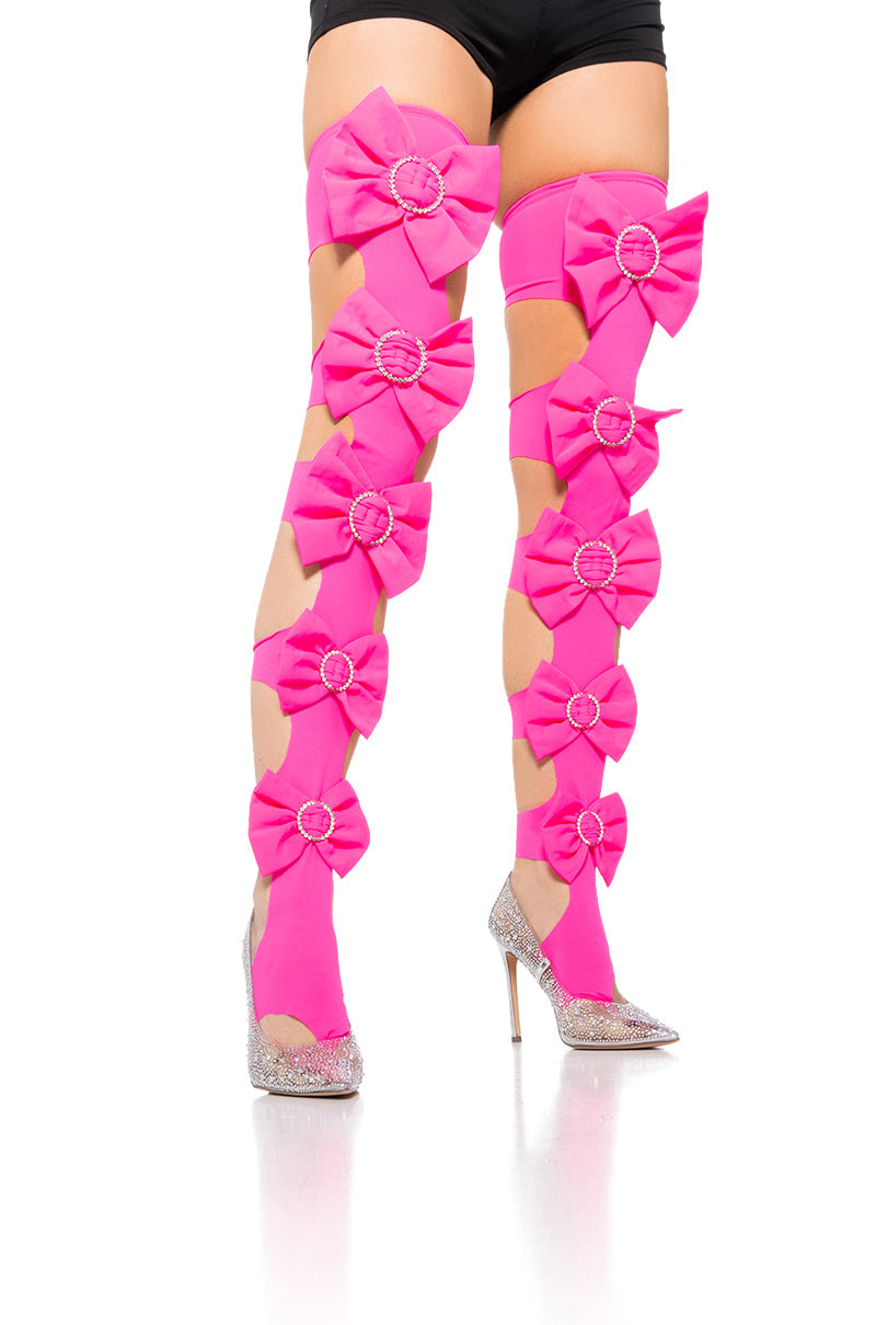 Front View Love You Too Stirrup Stockings 4