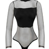 Front View Lovely Lines Mesh Bodysuit