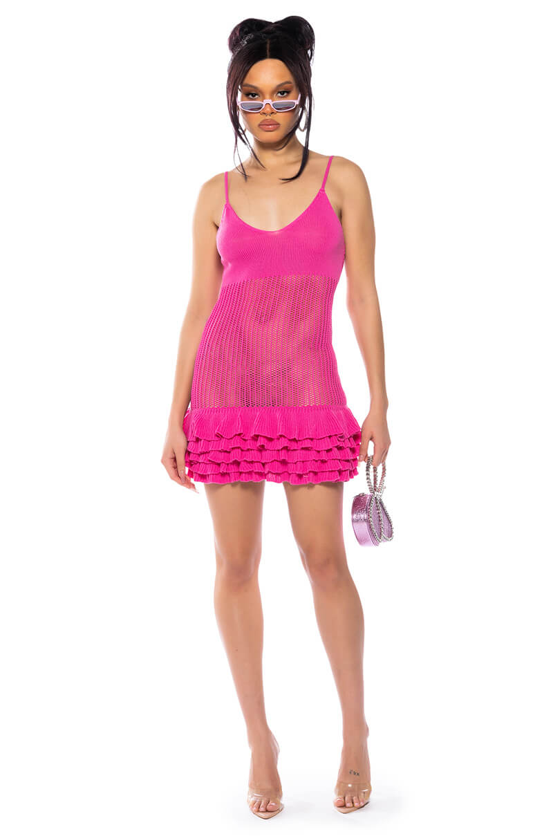MANDY CROCHET SLEEVELESS MINI DRESS AKIRA MANDY CROCHET SLEEVELESS MINI DRESS AKIRA