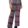 Front View Lover Girl Plaid Wide Leg Knit Pant