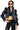 Front View Loverboy Faux Fur Moto Jacket In Black