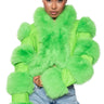 Front View Loverboy Faux Fur Moto Jacket