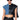 Front View Low Rider Half Pu Crop Denim Vest With Cape