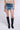 Front View Low Waist Rider Denim Mini Skirt