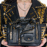 Front View Lucifer Moto Studded Purse