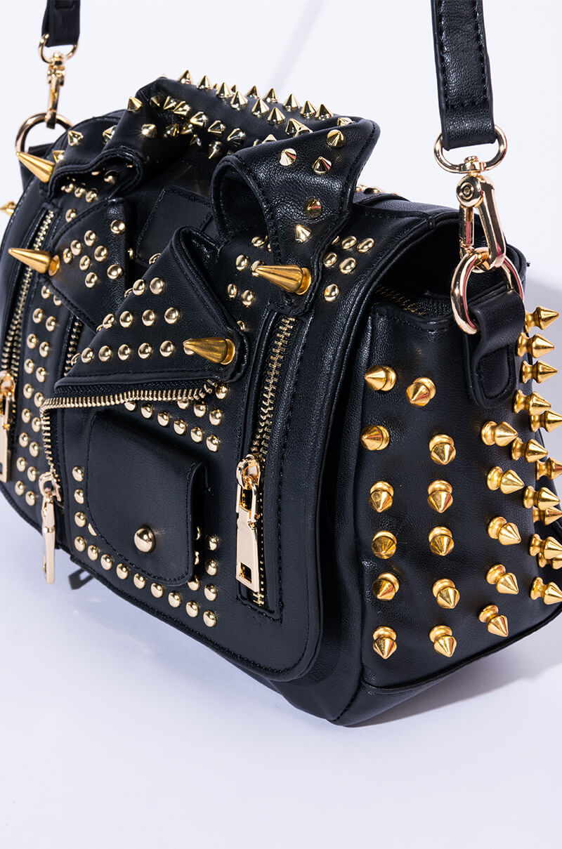 Detail View Lucifer Moto Studded Purse
