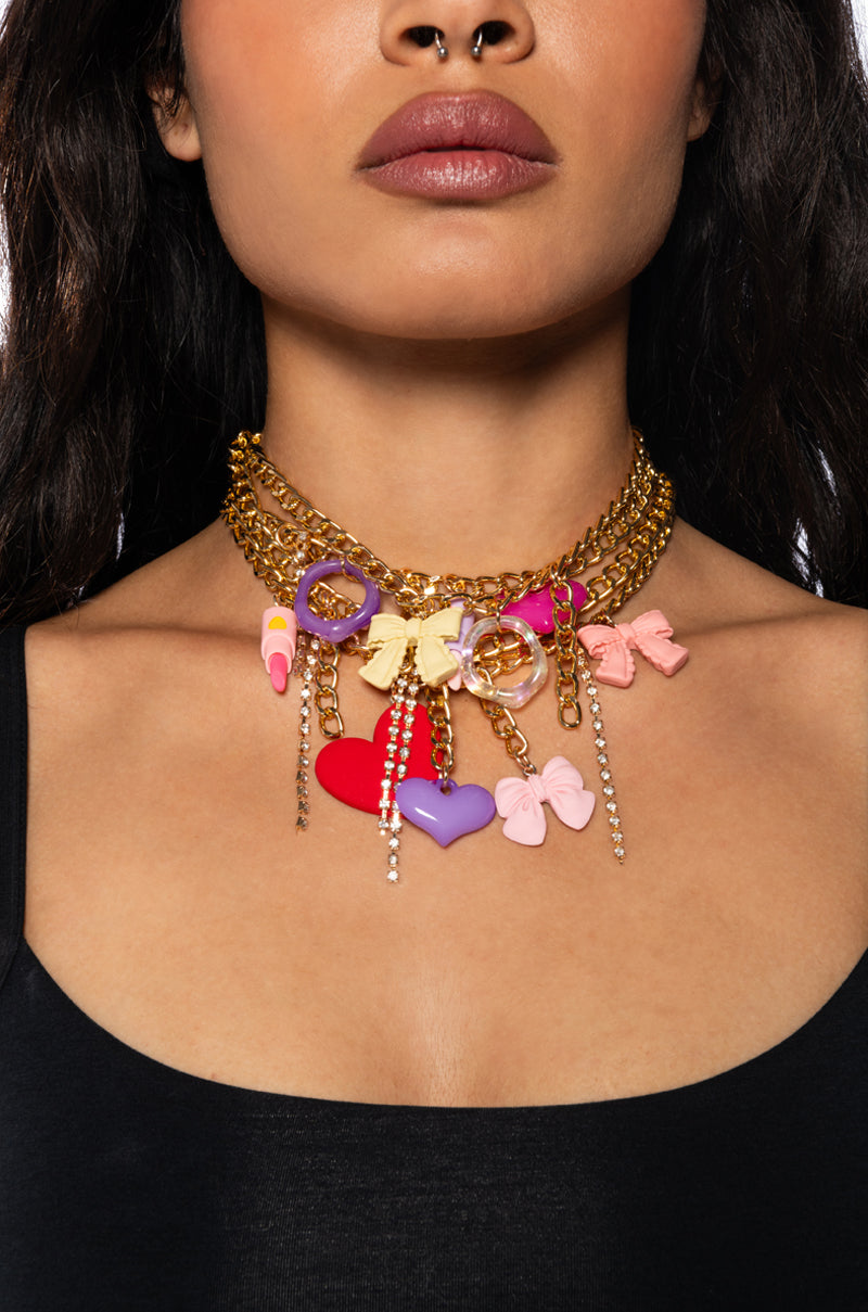 Front View Lucky And Charmed Choker 0