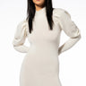 Front View Lucky Long Sleeve Mini Dress