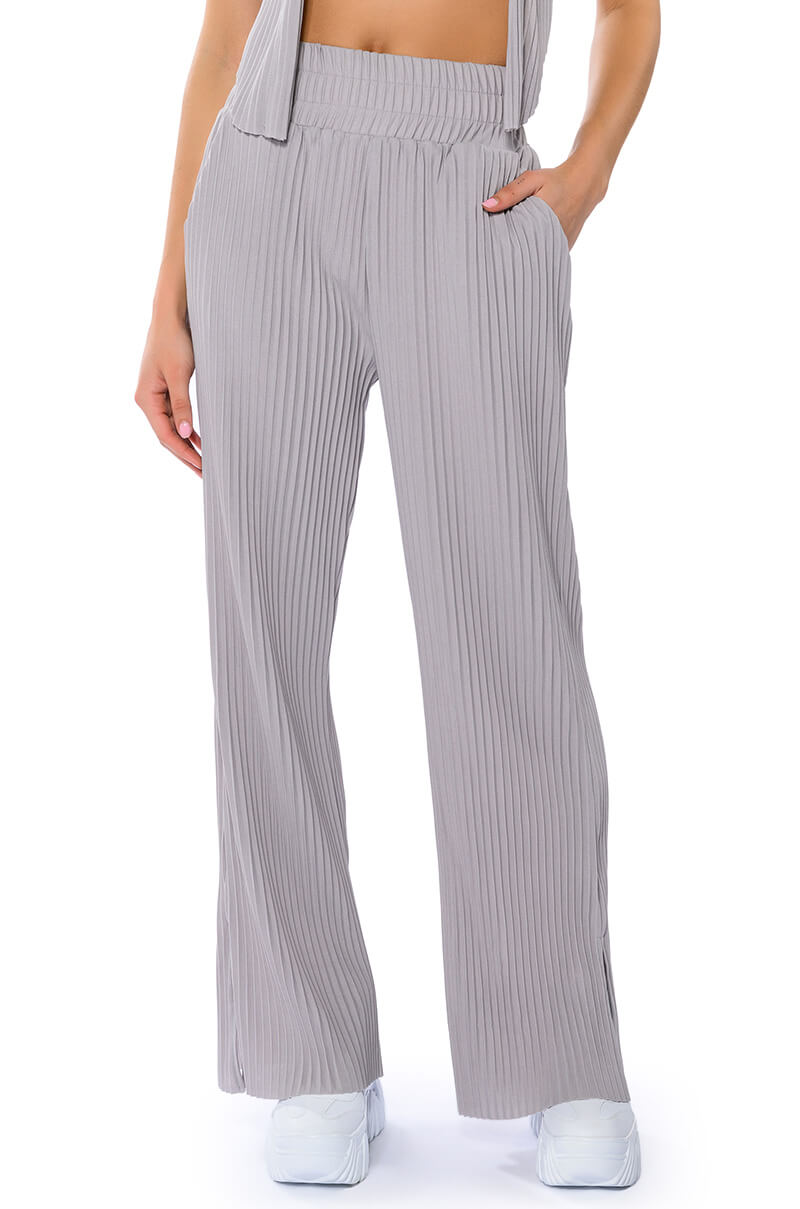 Front View Lucy High Rise Wide Leg Pant