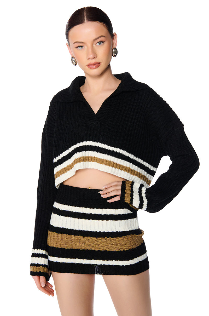 LUELLA STRIPED DETAIL SWEATER view 0