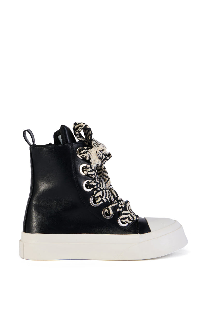 Side View Lukka High Top Sneaker In Black