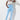 Front View Lulu Paper Bag High Waist Cigarette Pants in Light Blue