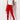 Front View Lulu Paper Bag High Waist Cigarette Pants in Red