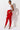 Side View Lulu Paper Bag High Waist Cigarette Pants in Red