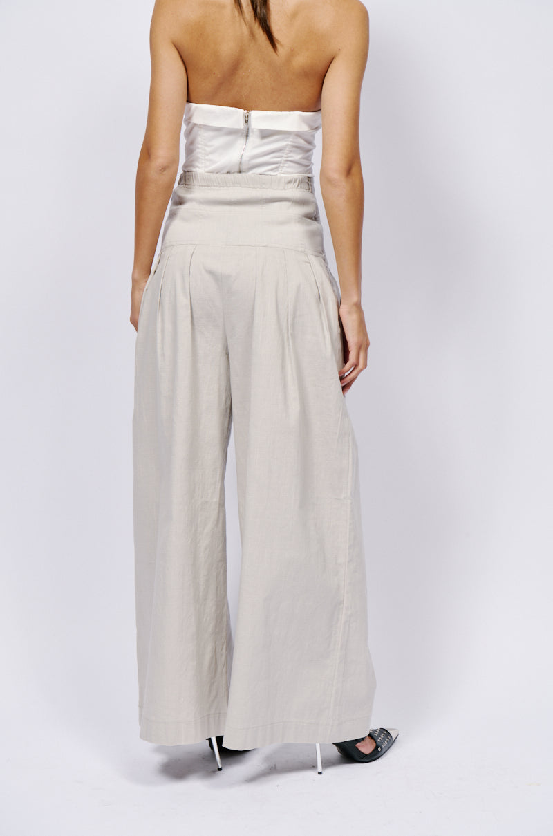 Full View Luna High Waisted Wide Leg Linen Trouser 4