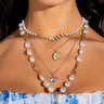 Front View Luna Multi Chain Necklace Set