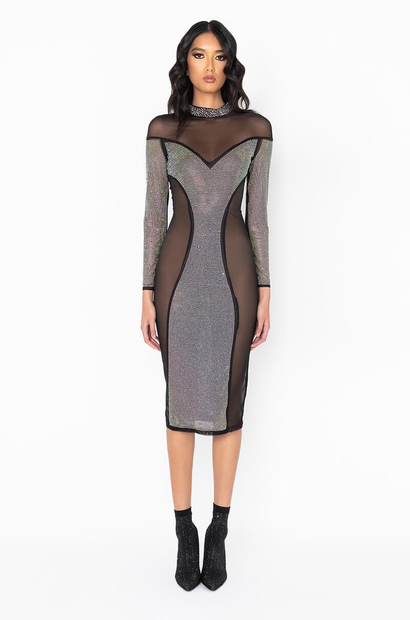 Extra View Lux Feelin Myself Cut Out Midi Dress