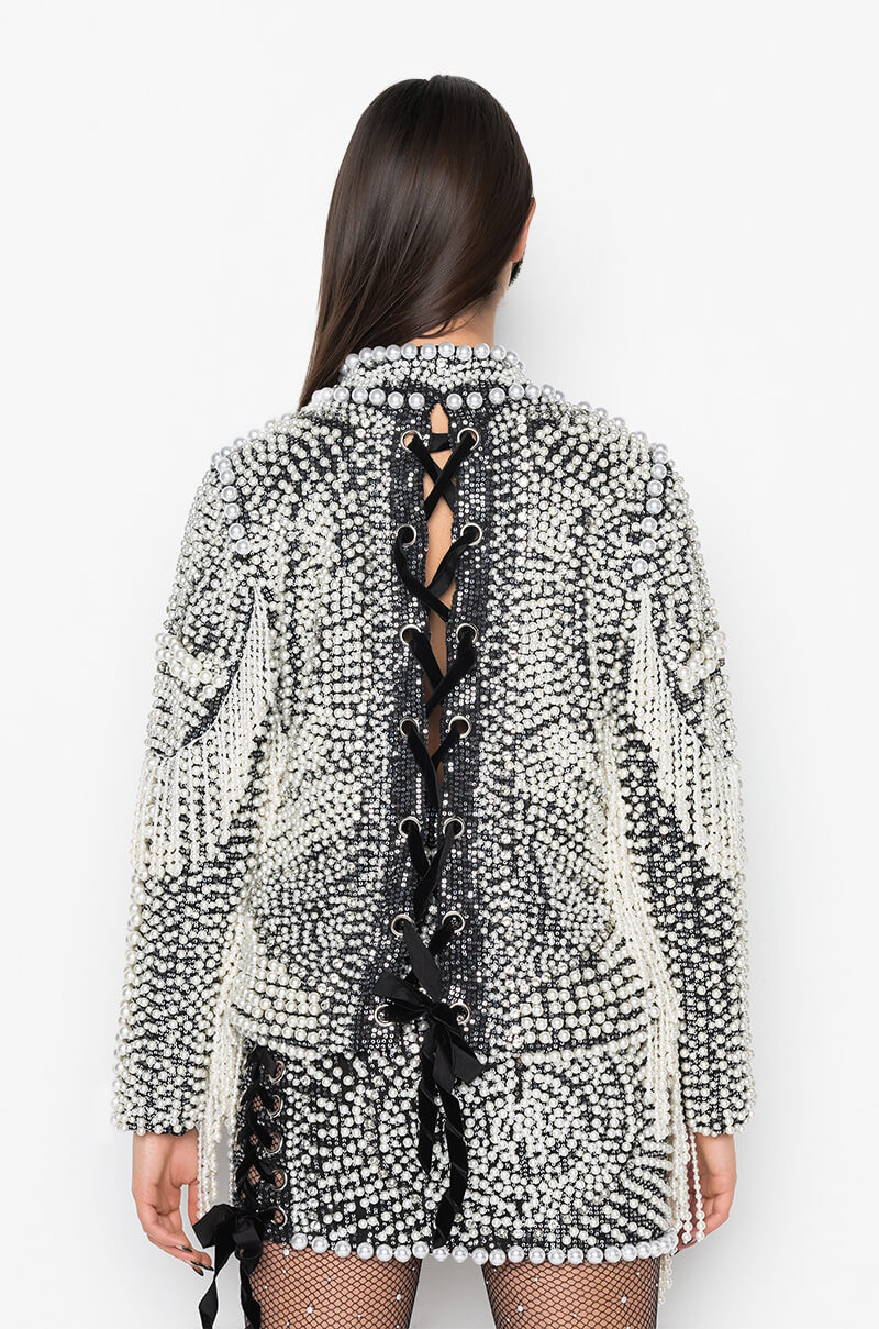 Full View Luxe All Over Pearl Alix Jacket