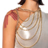 Front View Luxe Choker And Shoulder Necklace