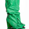 Front View Luxe In Love Knee High Chunky Boot In Green