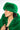 Side View Luxe Jenny Faux Fur Headband In Green