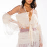 Front View Luxe Life Chiffon Ruffled Duster