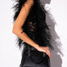 Front View Luxe Ostrich Feather Purse Strap