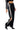 Side View Luxe Velvet Open Leg Trouser In Black