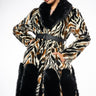 Front View Luxe Zebra Fur