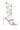 Side View Luxury Please Embellished Rhinestone Stiletto Sandal In Silver