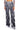 Front View Macy Faux Denim Look Parachute Pant