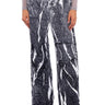 Front View Macy Faux Denim Look Parachute Pant