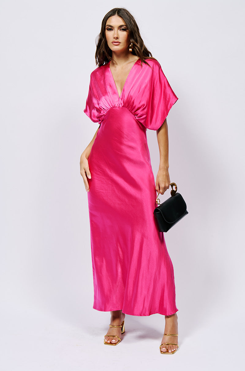 MAD IN LOVE SATIN MAXI DRESS view 0