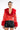 Detail View Maddie Y2k Red Fur Trim Blazer