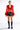 Extra View Maddie Y2k Red Fur Trim Blazer