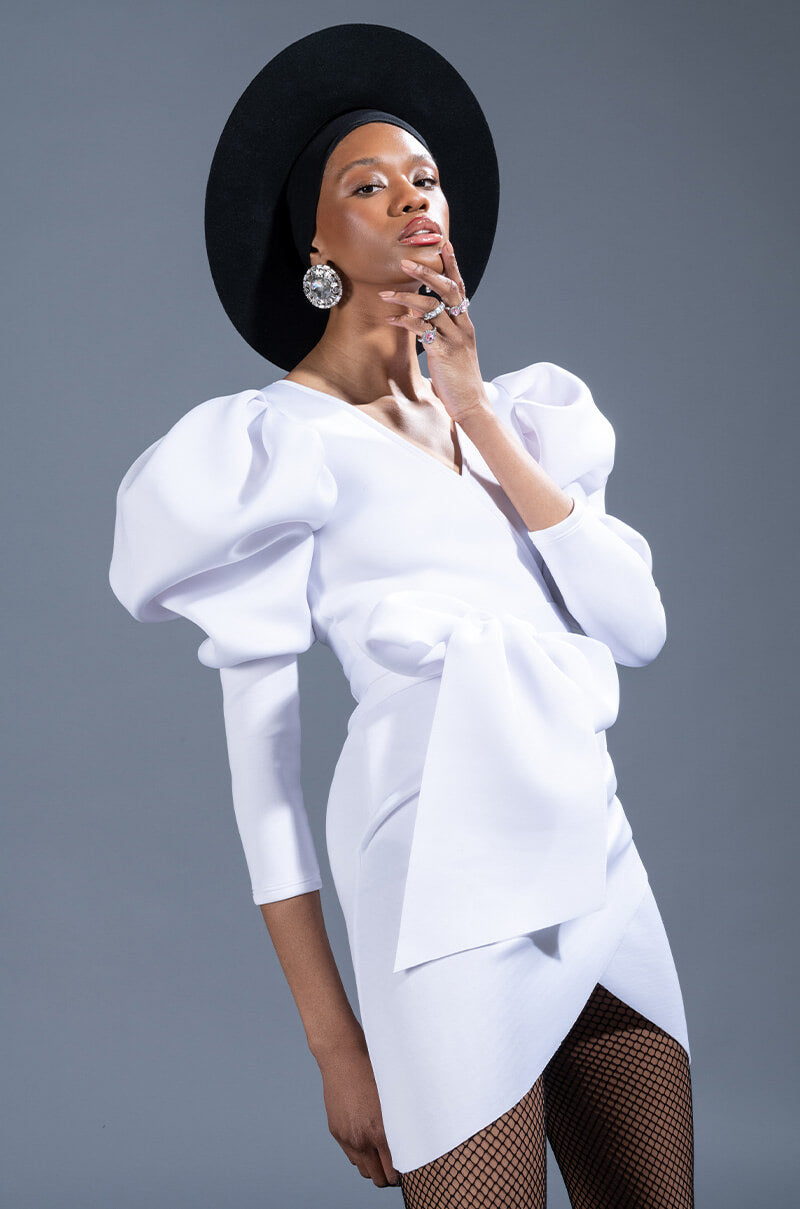 MADE FOR THE GLAM PUFF SLEEVE MINI DRESS view 0
