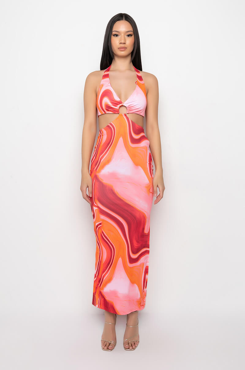 Side View Made For This Maxi Halter Top Dress