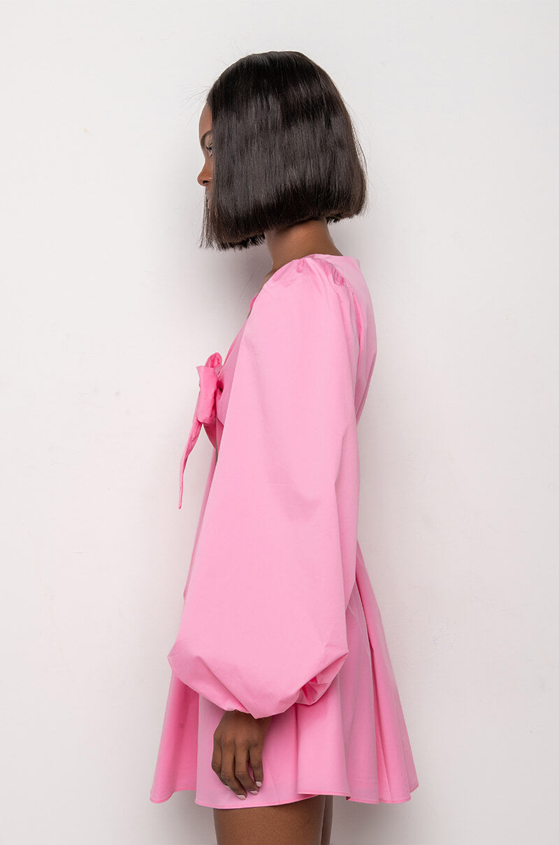 Detail View Made Of Sunlight Tie Front Mini Dress