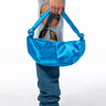 Front View Magnolia Satin Blue Purse