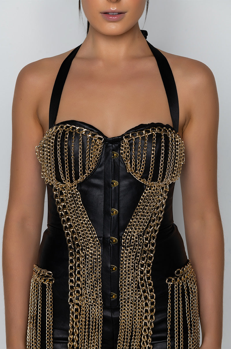 Detail View Main Attraction Chain Detail Romper