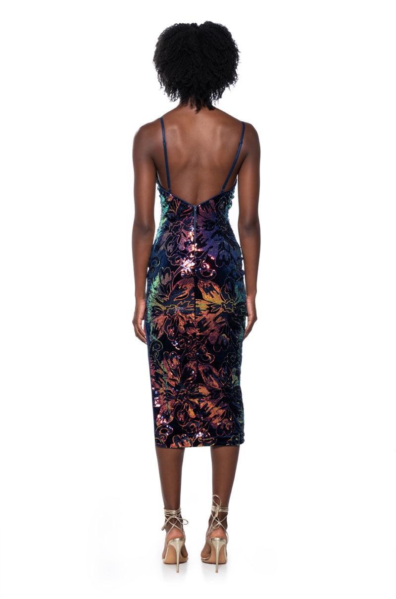 Full View Make A Move Sequin Midi Dress