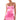 Front View Make A Wish Satin Mini Dress In Pink