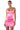 Front View Make A Wish Satin Mini Dress In Pink