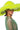 Front View Make It Fab Ostrich Feather Brim Hat In Lime