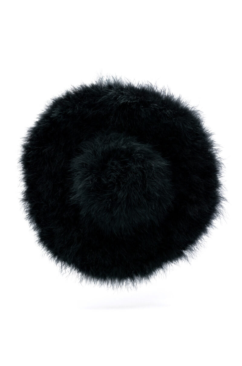Detail View Make It Fab Quinn Ostrich Brim Hat