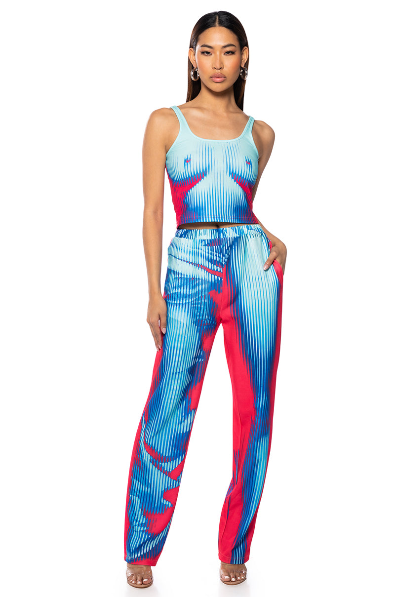 Front View Make Me Believe Wide Leg Pant Set